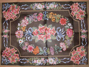A needlepoint rug from All Stitched Up
