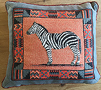 A needlepoint design called Henry, which is a zebra, from All Stitched Up